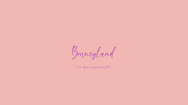 Bouncyland Font