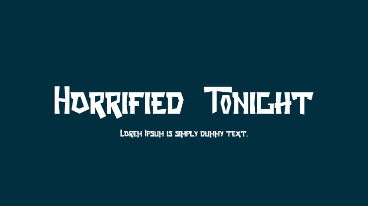 Horrified  Tonight Font