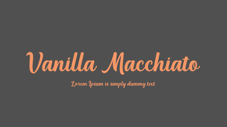 Vanilla Macchiato Font