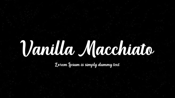 Vanilla Macchiato Font