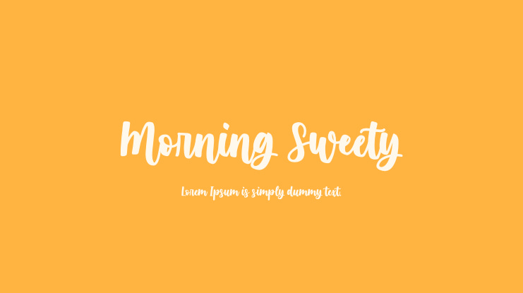 Morning Sweety Font