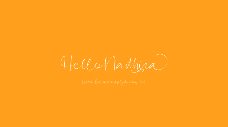 Hello Nadhira Font