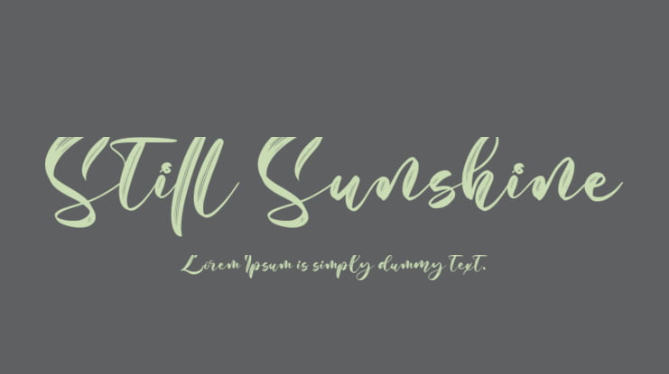 Still Sunshine Font Family