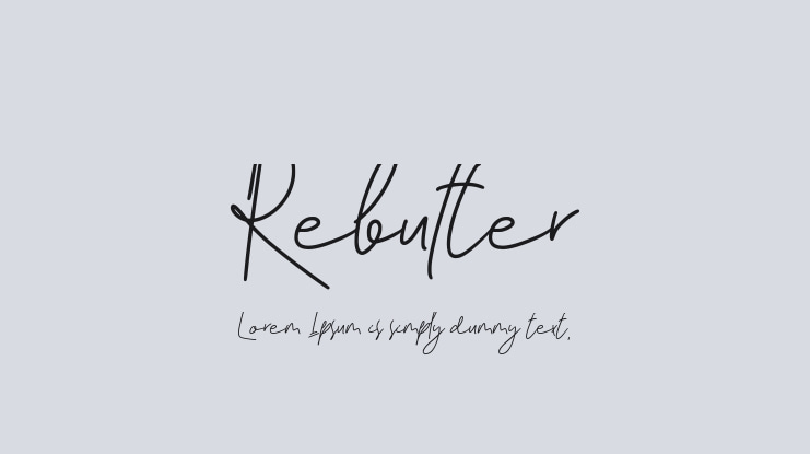 Rebutter Font Family