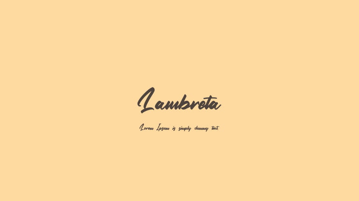 Lambreta Font
