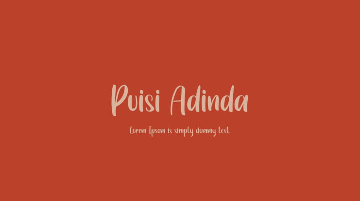Puisi Adinda Font