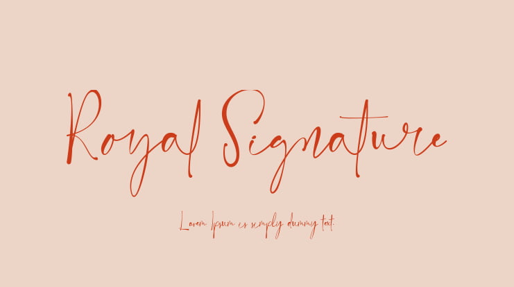 Royal Signature Font Family