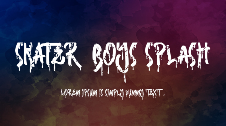 Skater Boys Splash Font
