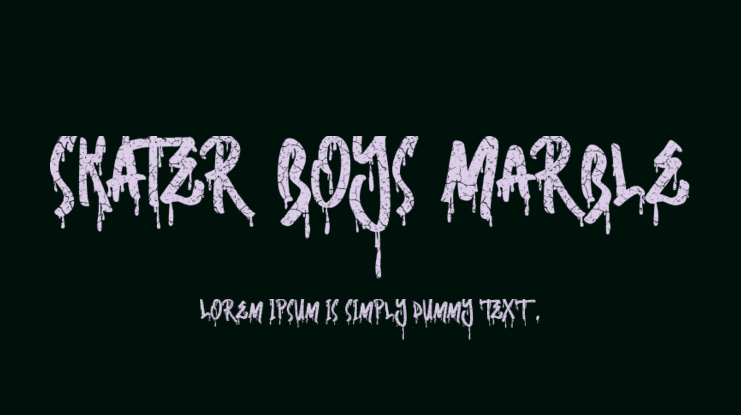 Skater Boys Marble Font