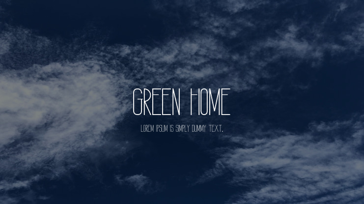 GREEN HOME Font