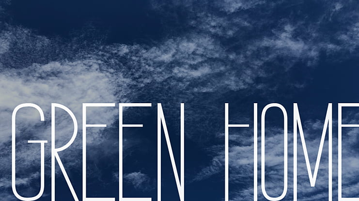 GREEN HOME Font