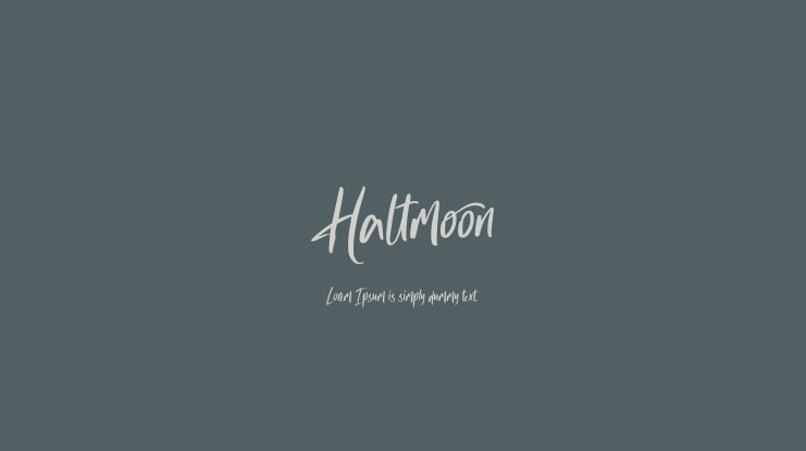 Haltmoon Font
