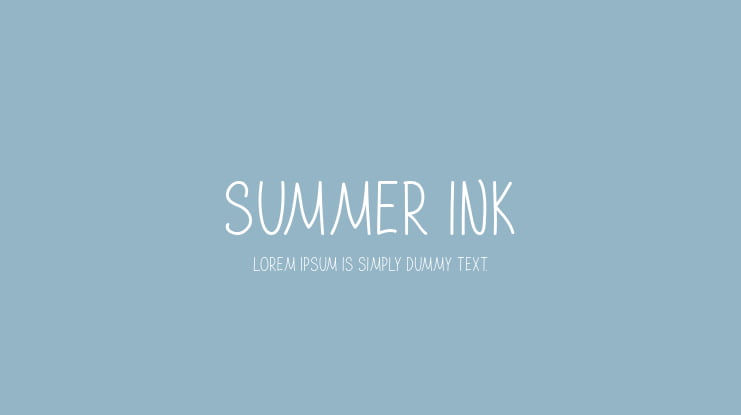 Summer Ink Font
