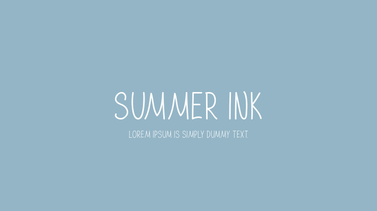 Summer Ink Font