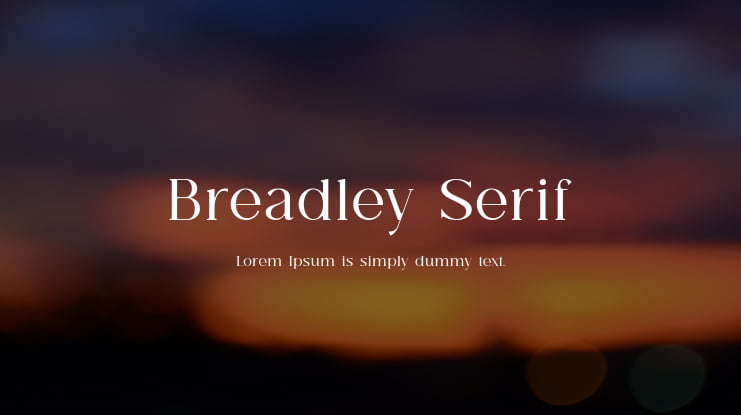 Breadley Serif Font