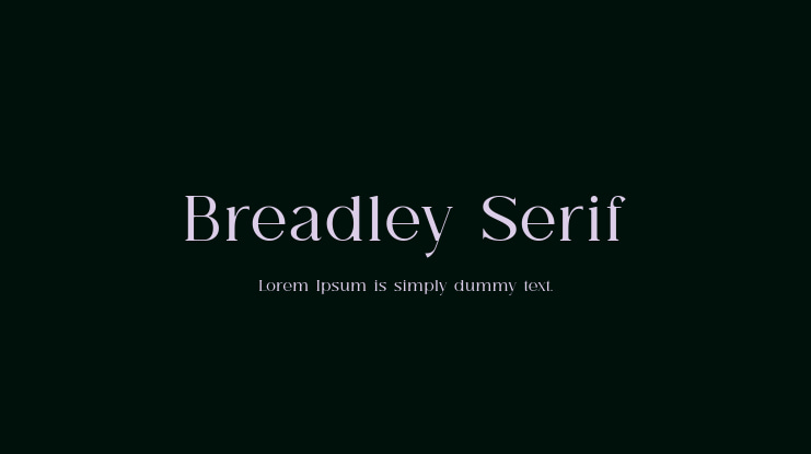 Breadley Serif Font