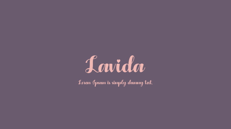 Lavida Font