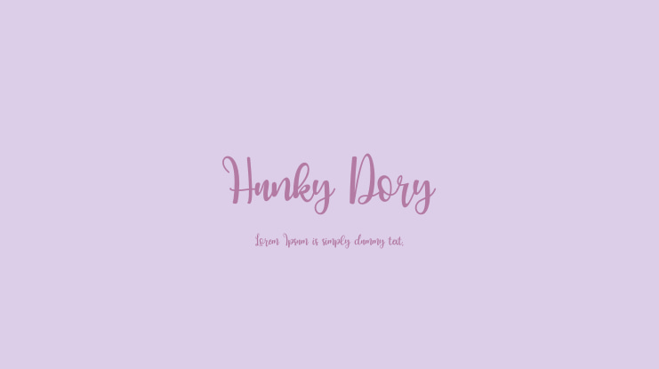 Hunky Dory Font
