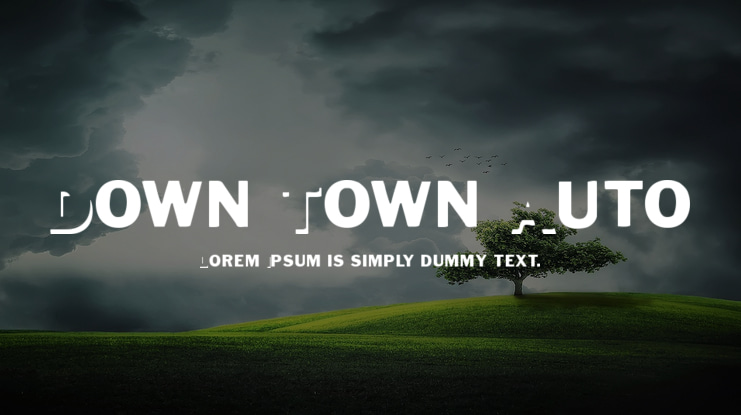 Down Town Auto Font