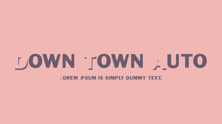 Down Town Auto Font