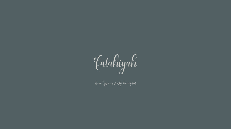 Fatahiyah Font