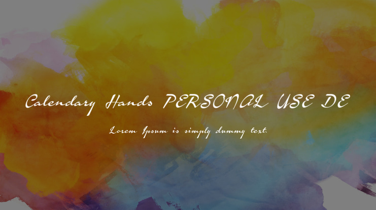 Calendary Hands PERSONAL USE DE Font
