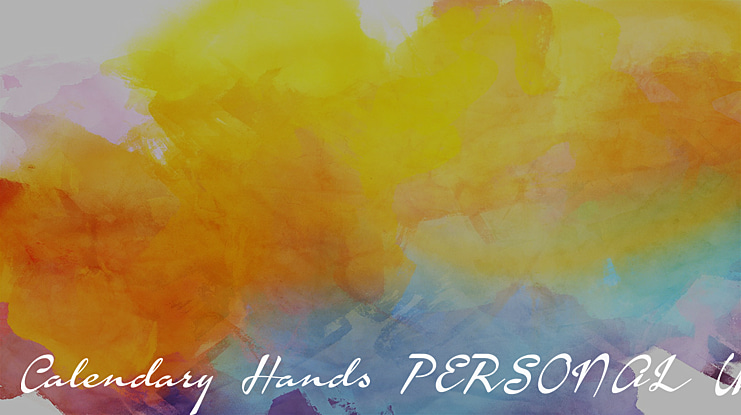 Calendary Hands PERSONAL USE DE Font
