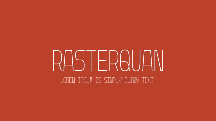 Rasterquan Font Family
