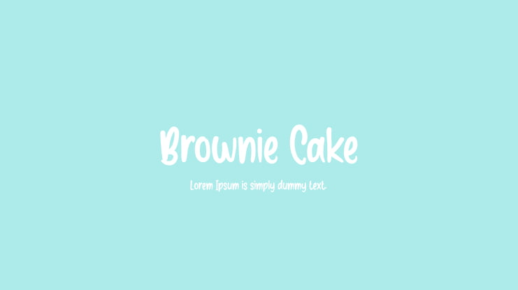 Brownie Cake Font