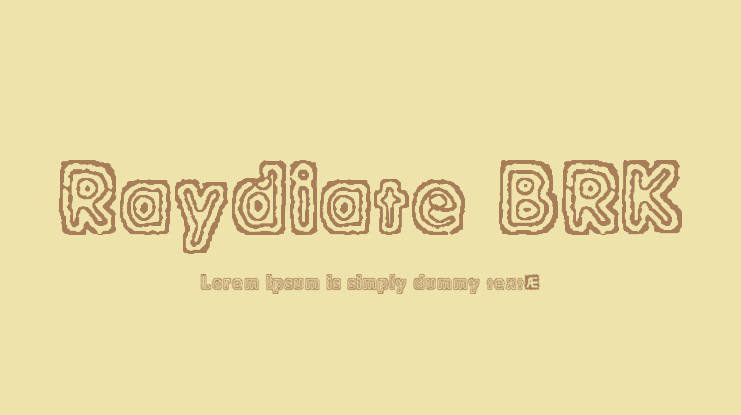 Raydiate BRK Font