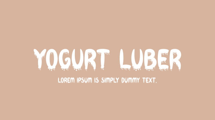 YOGURT LUBER Font