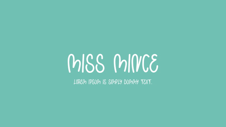 Miss Mince Font
