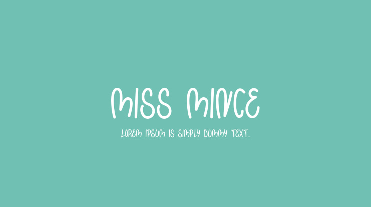 Miss Mince Font