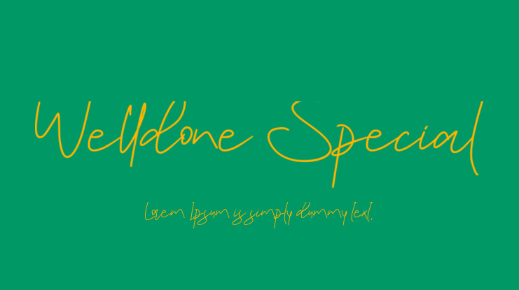 Welldone Special Font Family