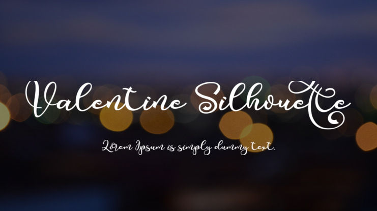 Valentine Silhouette Font Family