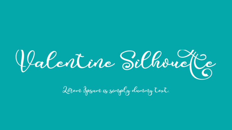Valentine Silhouette Font Family