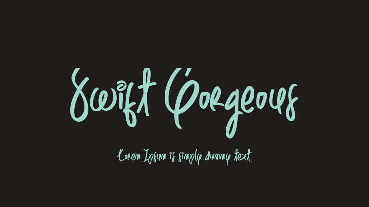 Swift Gorgeous Font Family