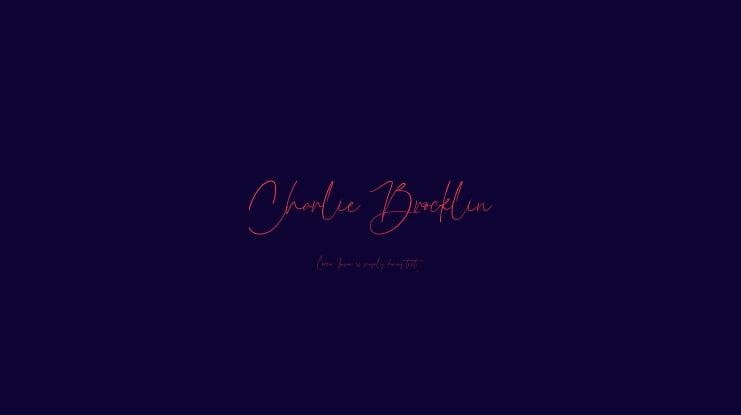 Charlie Brocklin Font
