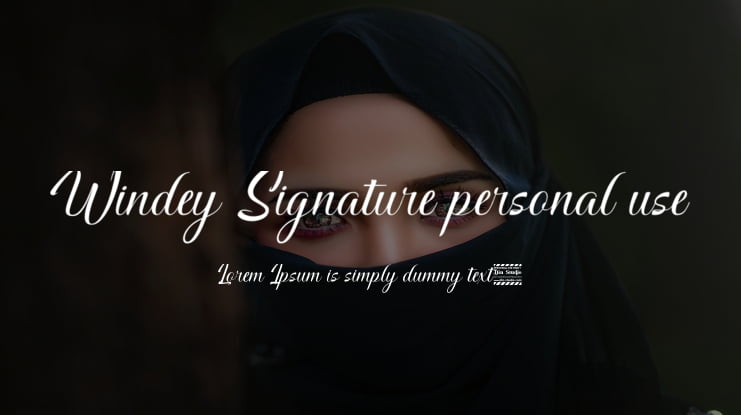 Windey Signature personal use Font