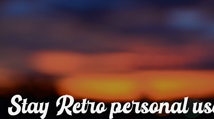 Stay Retro personal use Font