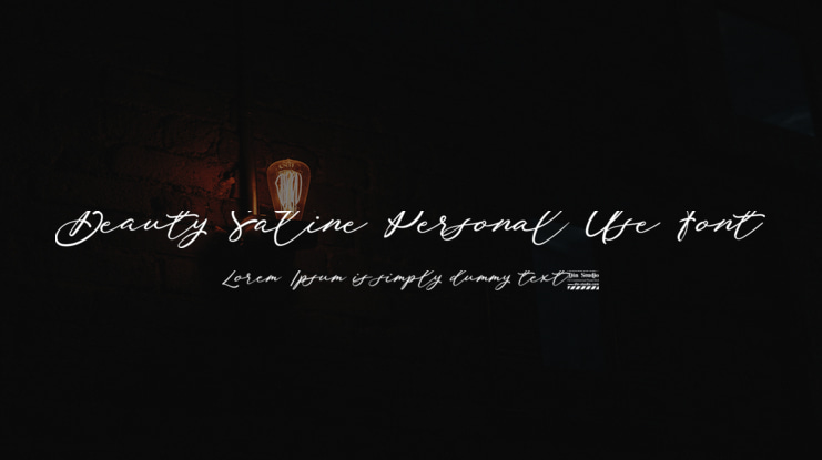 Beauty Satine Personal Use Font