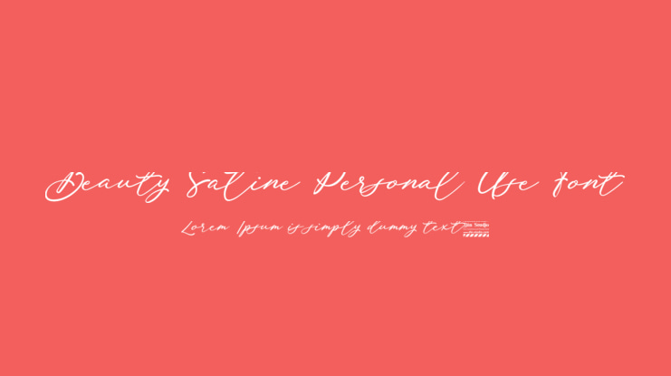 Beauty Satine Personal Use Font
