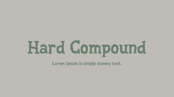 Hard Compound Font