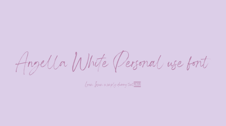 Angella White Personal use font
