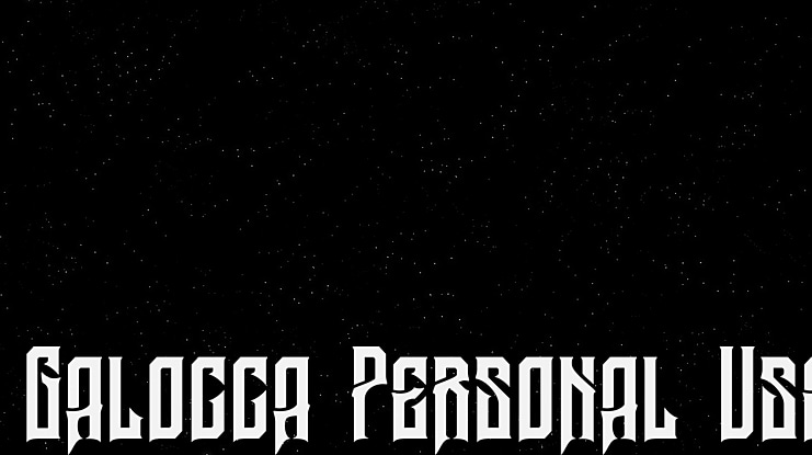 Galocca Personal Use Font