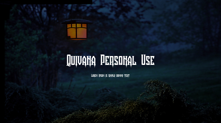 Quivana Personal Use Font