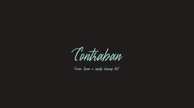 Contraban Font