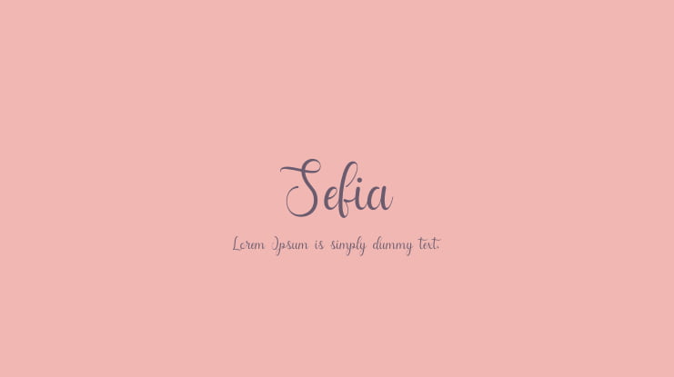 Sefia Font
