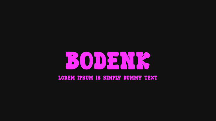 Bodenk Font