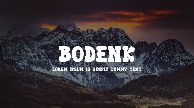 Bodenk Font
